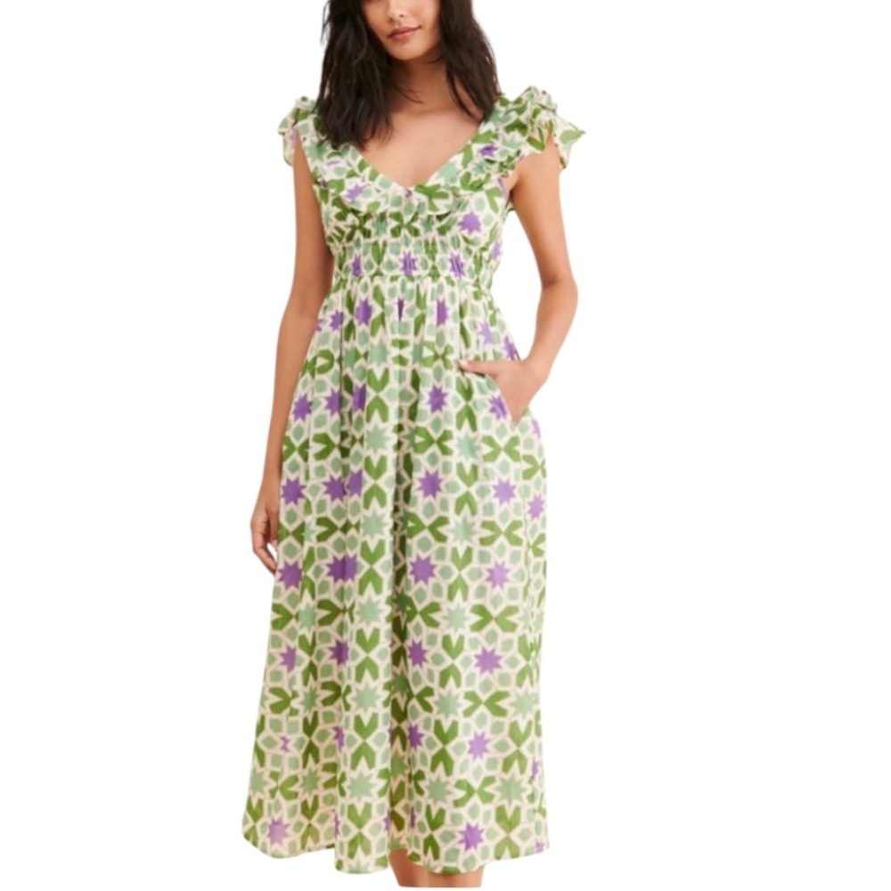 BANJANAN Women’s Iris Tiered Maxi Dress